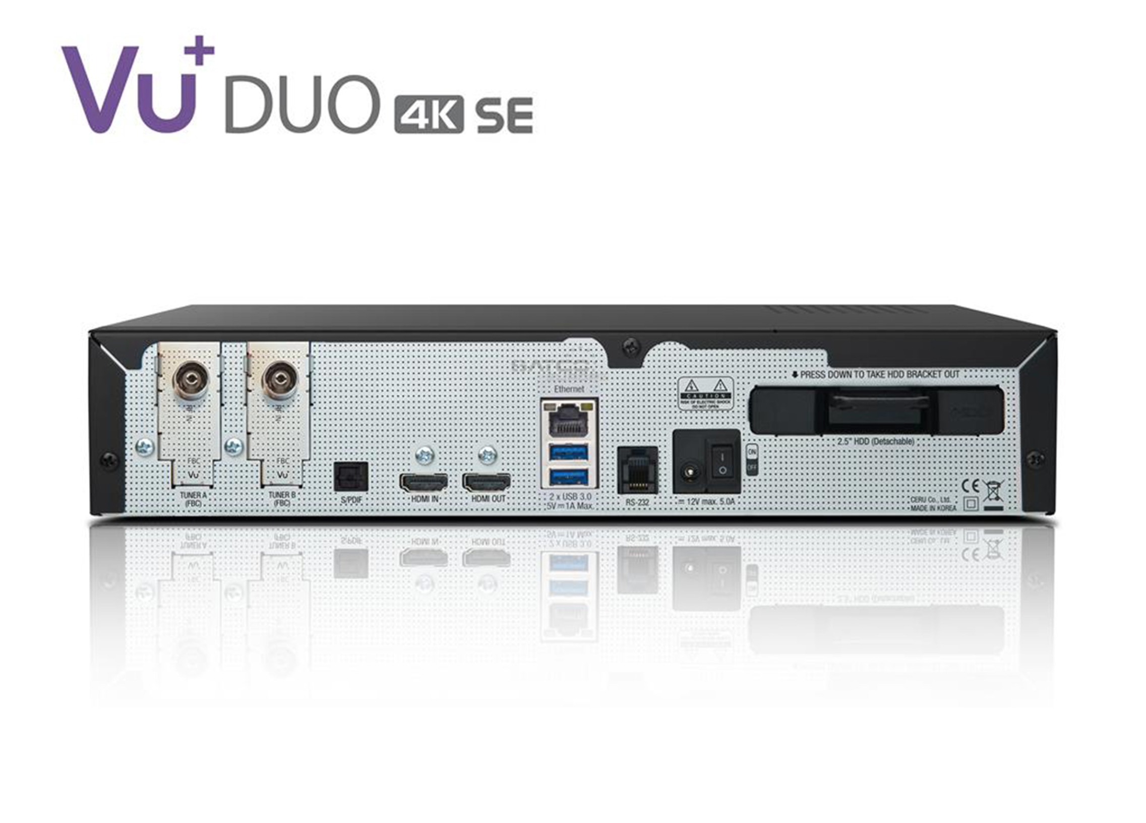 VU+ Duo 4K SE BT 2x DVB-T2 Dual Linux Receiver
